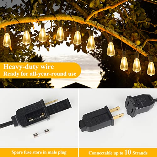150FT Outdoor String Lights 77 Bulbs