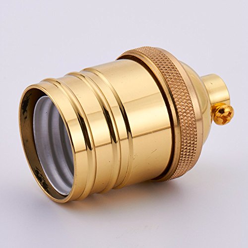 6 Pack Screw Thread Keyless Brass Light Socket (6 Count)