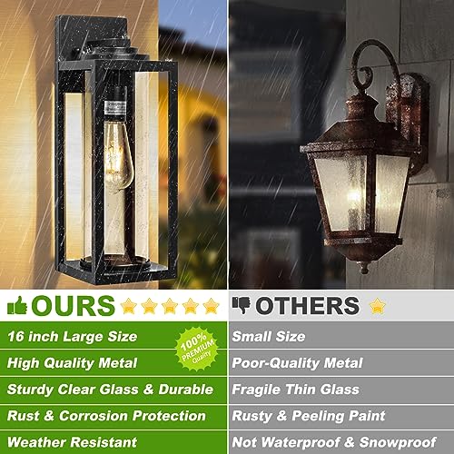 Large Outdoor Wall Lights (2 Count)