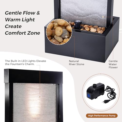 Mesh Panel Waterfall Fountain