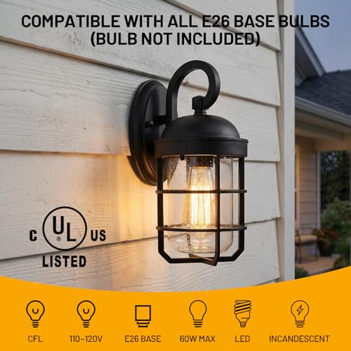 Outdoor Wall Light Fixtures for House (2 Count)