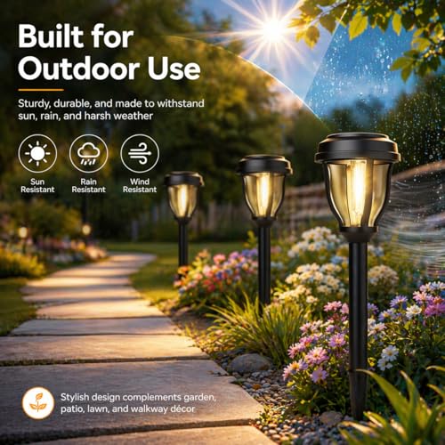 12 Pack Solar Lights Outdoor (12 Count)
