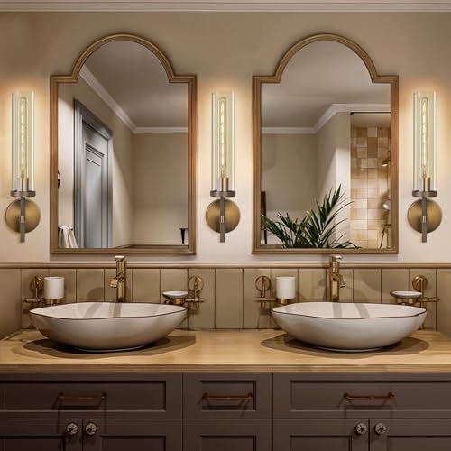 Brass Wall Sconces Set of 3