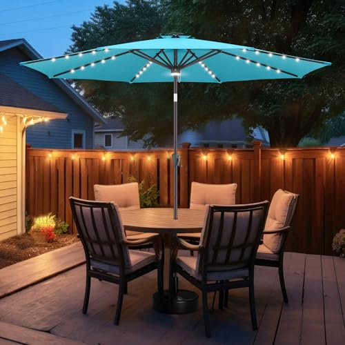 Solar Patio Umbrella with a Centre Light
