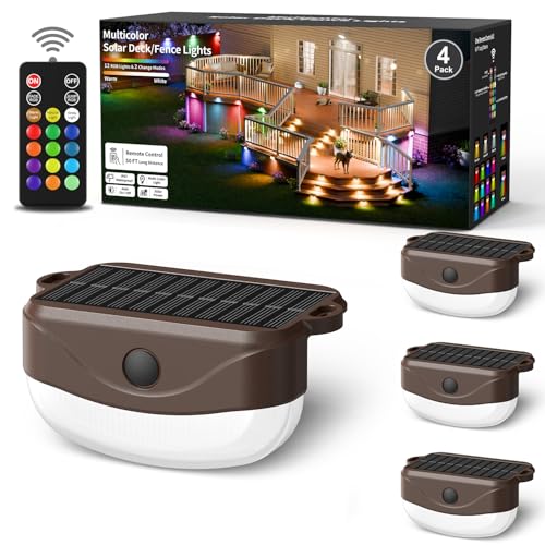 Solar Deck Lights Outdoor 4 Pack