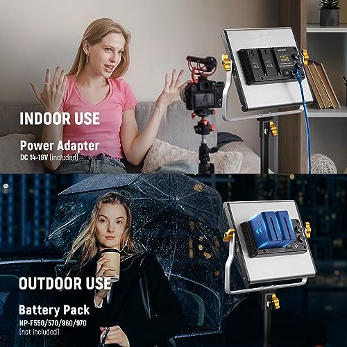 2 Packs Dimmable Bi Color 480 LED Video Light Kit
