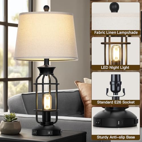 28" Tall Farmhouse Table Lamp for Living Room