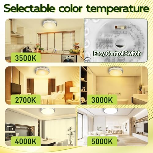 16 inch Dimmable LED Flush Mount Ceiling Light Fixture