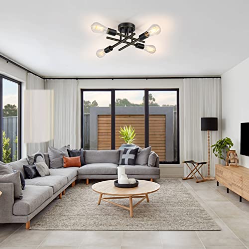 4 Light Semi Flush Mount Ceiling Light