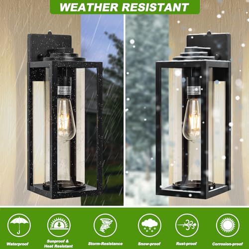Large Dusk to Dawn Outdoor Wall Lights (2 Count)