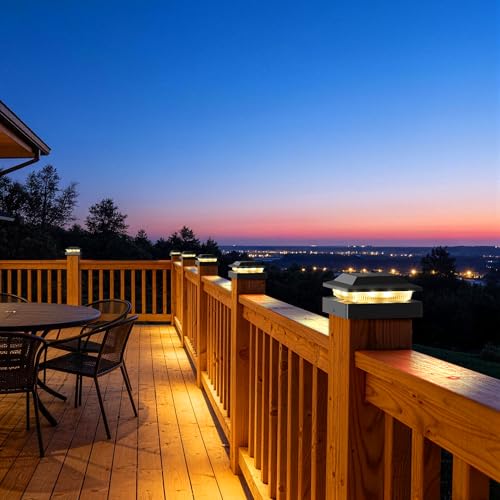 Solar Post Cap Lights for 4x4 Wood (12 Count)
