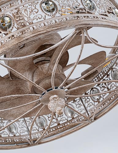 Farmhouse Chandelier Ceiling Fan with Light