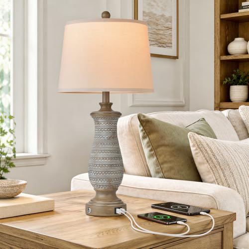 28.5" Farmhouse Table Lamps Set of 2 (2 Count)