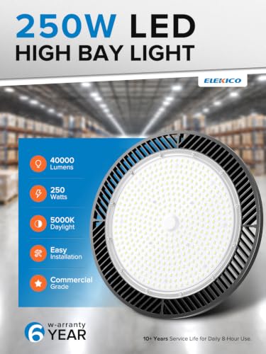 Industrial grade 250W 40000LM High Bay LED Shop Lights for Shop DIY Garage