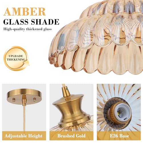 Amber Glass Pendant Lights