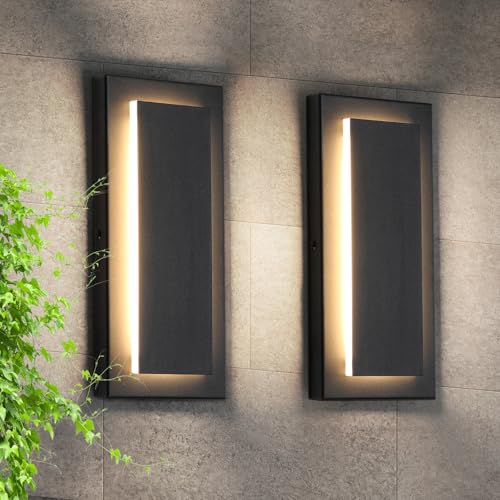 Modern Exterior Lighting Fixtures Outdoor Wall Lights (2 Count)