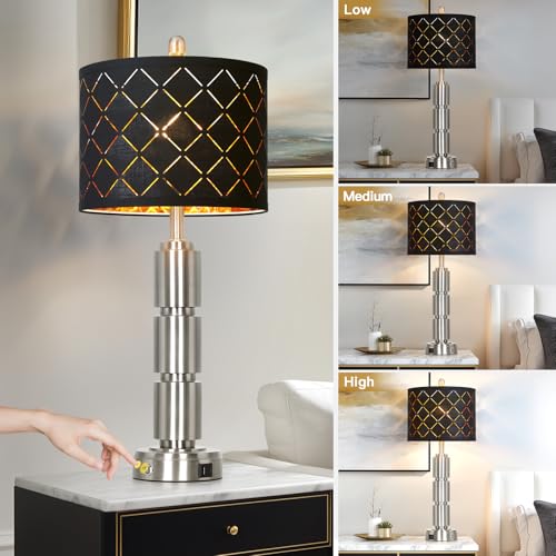 Set of 2 Modern Table Lamps for Living Room Bedroom (2 Count)