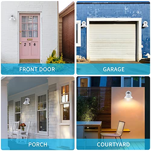 Dusk to Dawn Motion Sensor Outdoor LED Barn Light Fixture White
