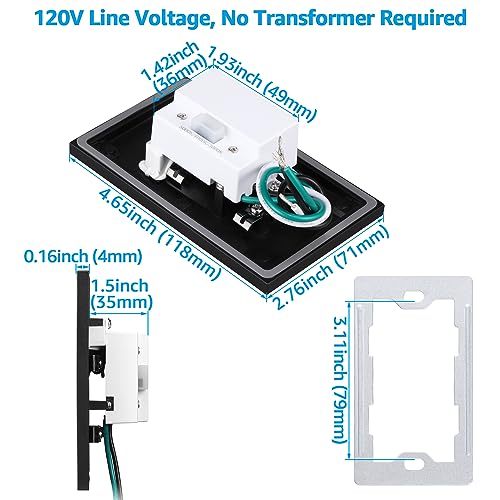 6 Pack 5CCT 120V LED Step Lights (6 Count)