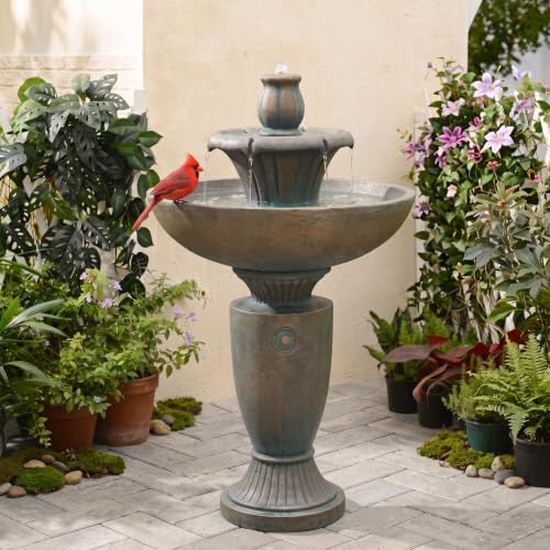 33H Italian Outdoor Water Fountain with LED Lights