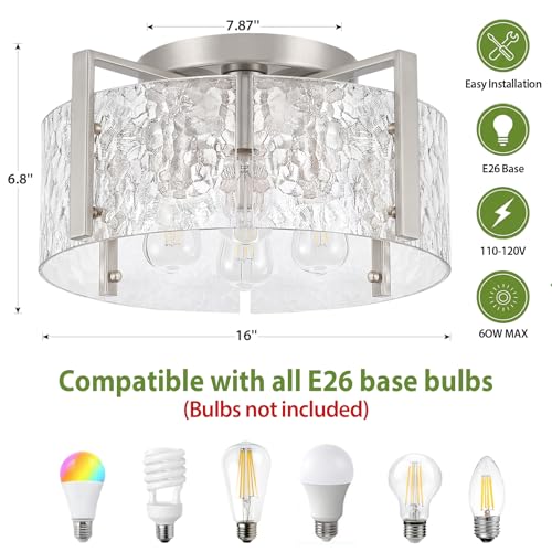 16" Semi Flush Mount Ceiling Light
