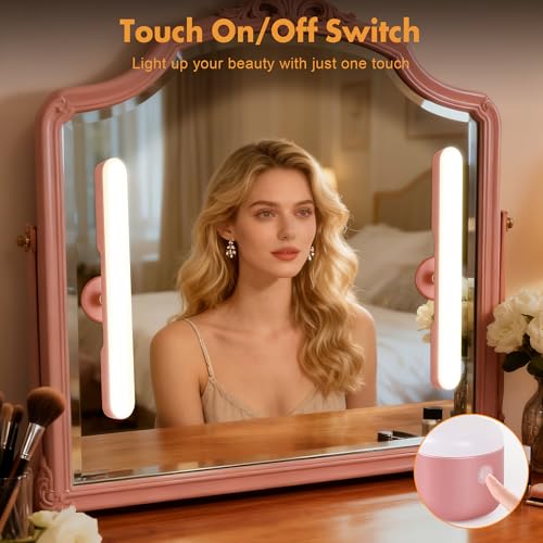 Set of 2 Wireless Vanity Makeup Lights for Mirror (2 Count)