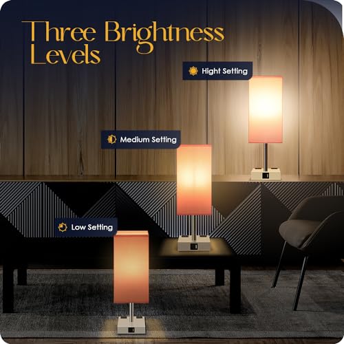 Bedside Lamp with USB Ports