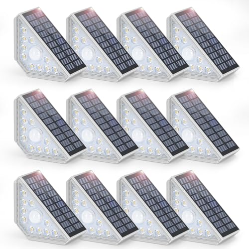 16 Pack Motion Sensor Solar Step Lights for Outside (16 Count)