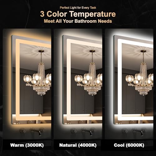 30x20 LED Bathroom Vanity Mirror with Lights