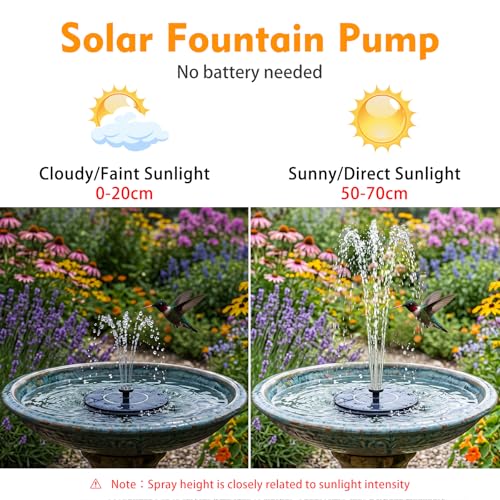 Solar Bird Bath Fountains