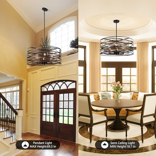 6 Light Dining Room Chandeliers Farmhouse