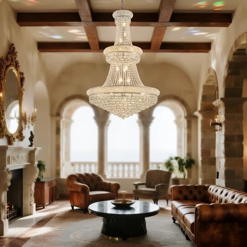 32" W 27 Light Luxury Foyer Chandeliers