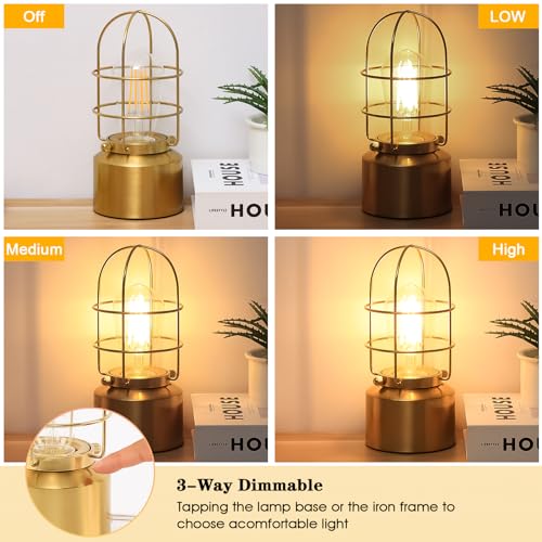 Small Touch Gold Table Lamp for Small Spaces