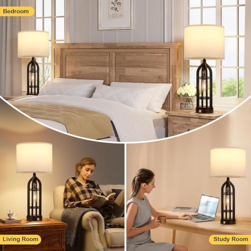 Table Lamps for Living Room (2 Count)