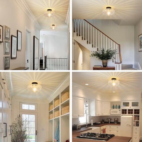 Glass Semi Flush Ceiling Lights