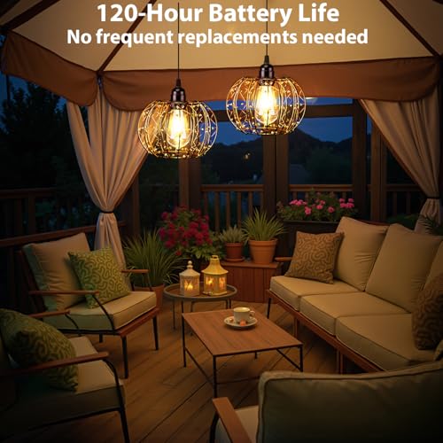 Battery Operated Hanging Chandelier Outdoor (2 Count)
