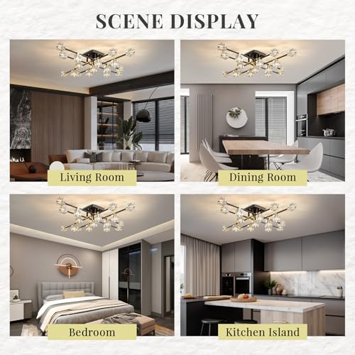 Crystal Sputnik Ceiling Light Fixture