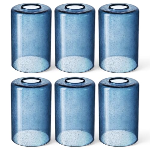 6 Pcs Blue Bubble Seeded Glass Lamp Shade 1 (6 Count)
