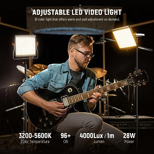 2 Packs Dimmable Bi Color 480 LED Video Light Kit
