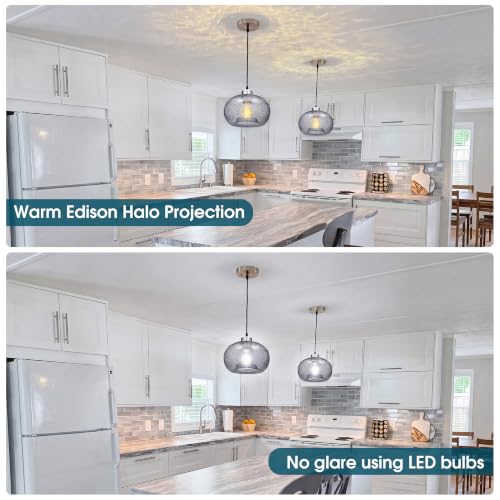 Modern Hand Blown Pendant Lights Kitchen Island (2 Count)