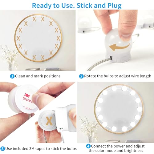 LED Vanity Mirror Lights with 14 Dimmable Bulbs (14 Count)