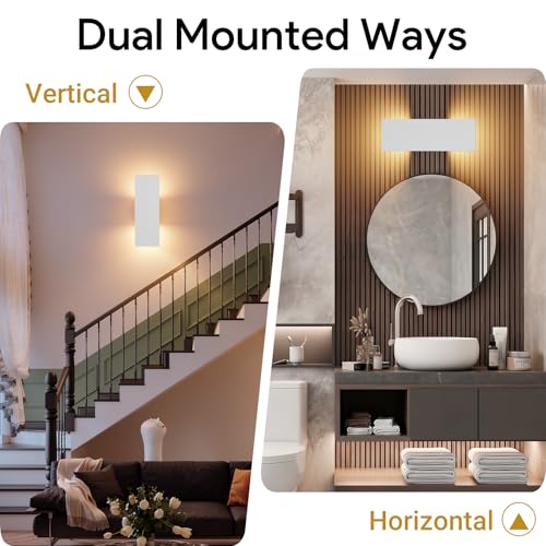 Hardwired White Wall Sconces (2 Count)