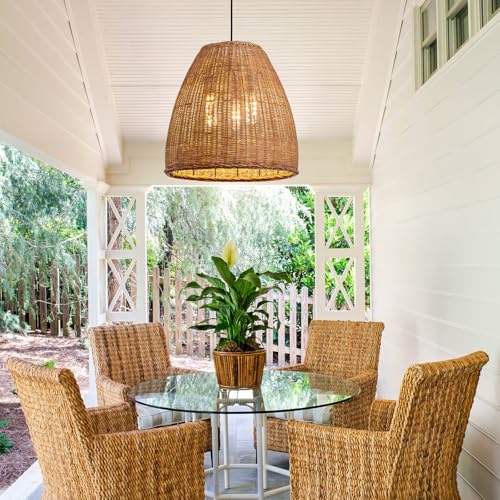16.5" Rattan Pendant Light