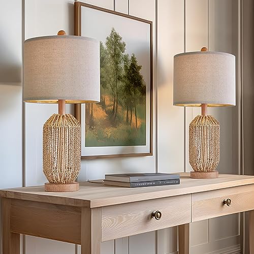 Boho Table Lamps Set of 2 for Living Room