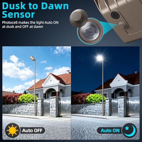 8Pack 320W LED Parking Lot Light Dusk to Dawn Photocell Outdoor UL Listed