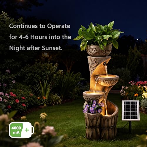 35.6" Solar Outdoor Water Fountain