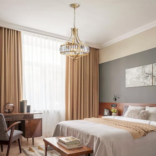 Modern Gold Crystal Chandeliers for Dining Room Pendant 4