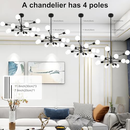 Chandeliers for Dining Room Black 12
