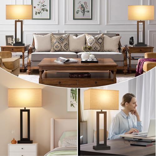 26.3in Big Bedroom Table Lamps Set of 2 (2 Count)