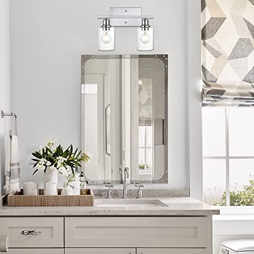 Bathroom Light Fixtures in Chrome Finish